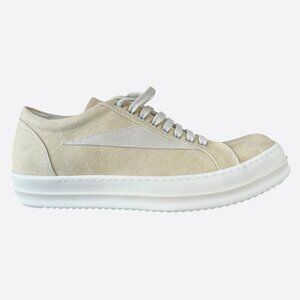 Rick Owens Beige & White Vintage Low Top Sneakers